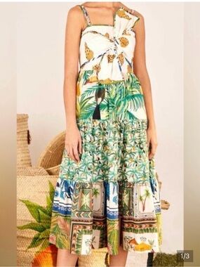FARM Rio Tropical Print Midi Dress
